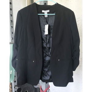 Black Ruched 3/4 Sleeve Blazer H&M BNWT